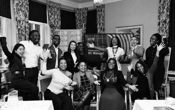Members celebrating ahead of the JCI European Conference in Málaga